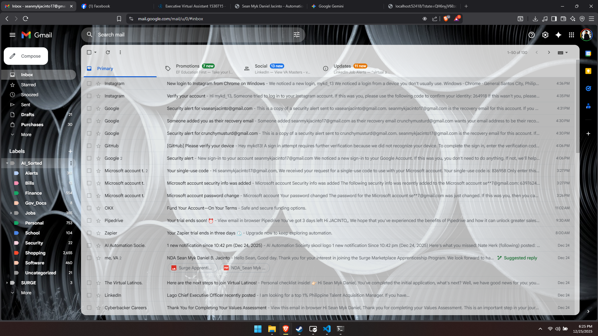 Gmail Sorter